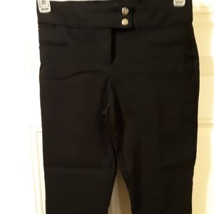 Style & Co 6p stretch black capri slack